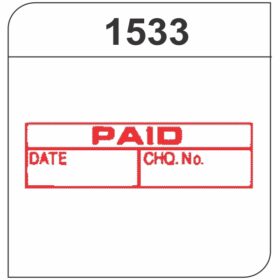 Stamp Text Xstamper PAID CHEQUE 1533 – Ultimate Stationery